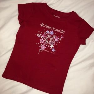 NWT American Girl red tee girls size 7-8